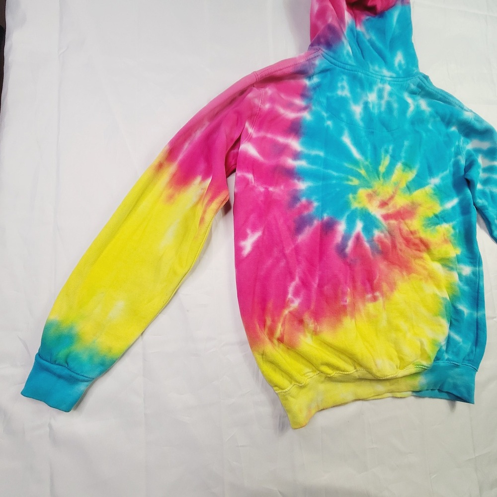Lu-ke-len Luxe Kids Tie Dye Pullover Hoodie Large 14-16 Multi-Color K76 - Picture 11 of 14